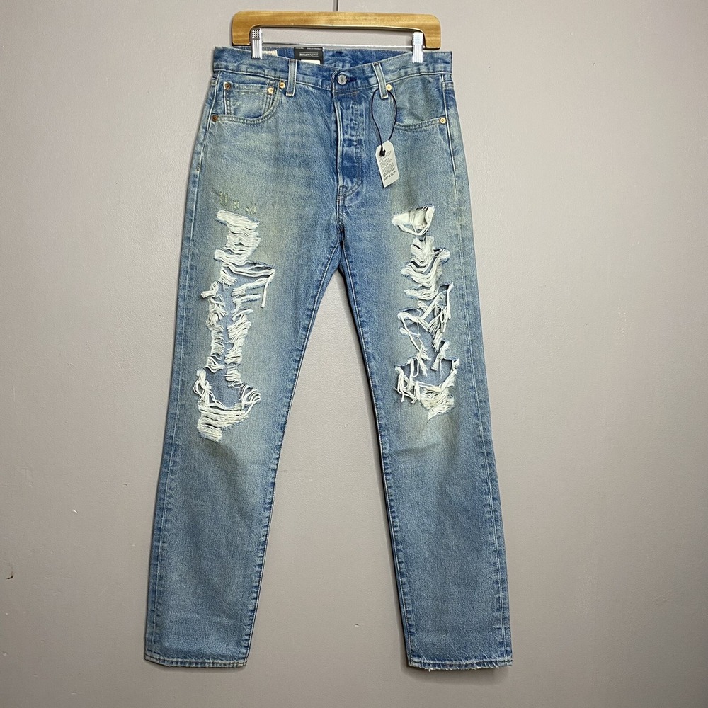 Levi's 501 '93 Straight Destructed Button Fly Jeans Men's‎ Size 32X34